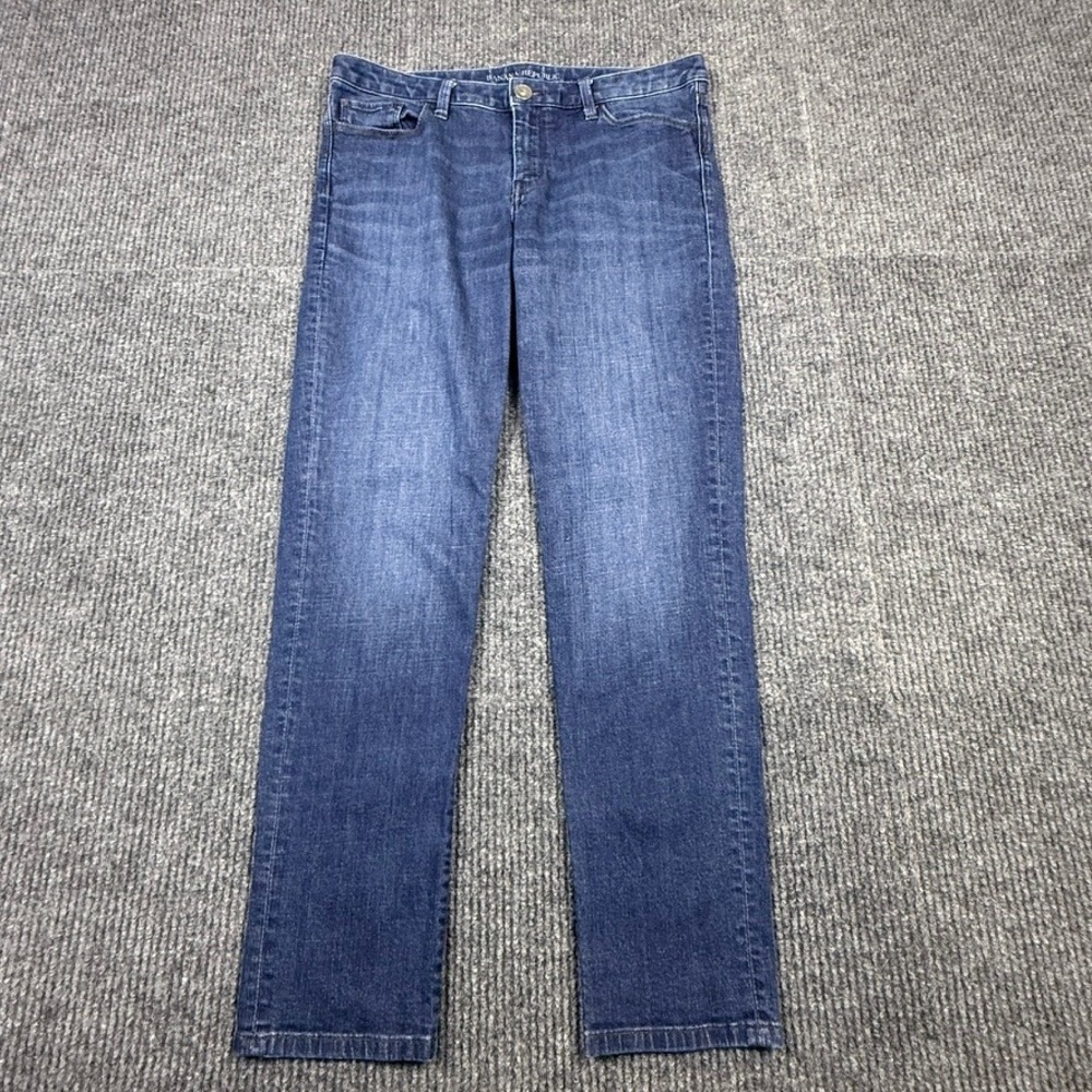 Banana Republic Skinny Cuffed Jeans Medium Wash Blue Denim 323799-00 Size 31